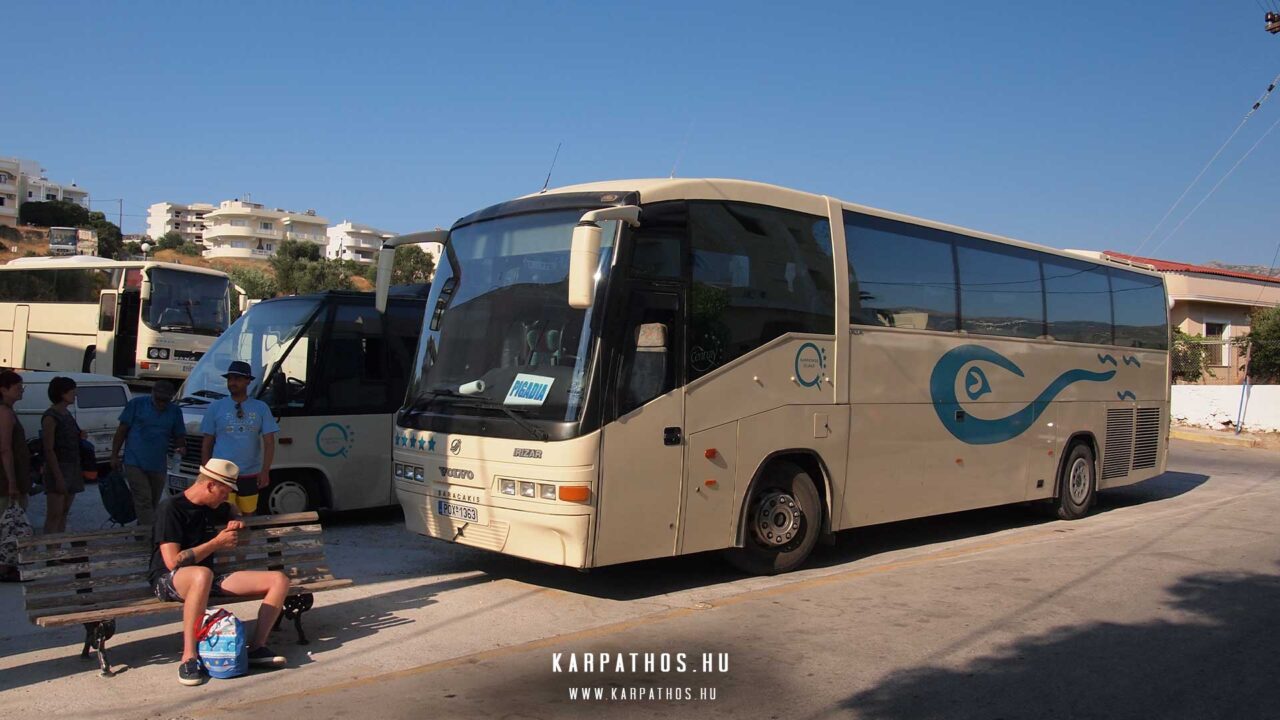 Karpathos helyi buszjáratai, buszközlekedése